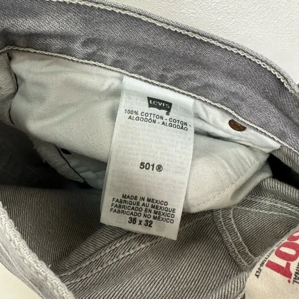 Levi Gray 501 Jeans 36 X 28